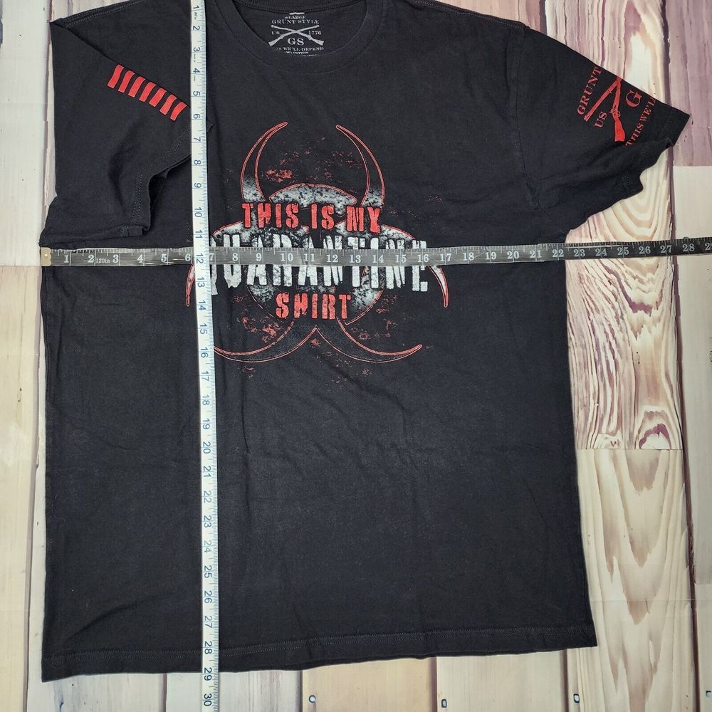 Grunt Style Shirt Men's L‎ Biohazard Symbol Black Cotton Tshirt - Picture 5 of 5